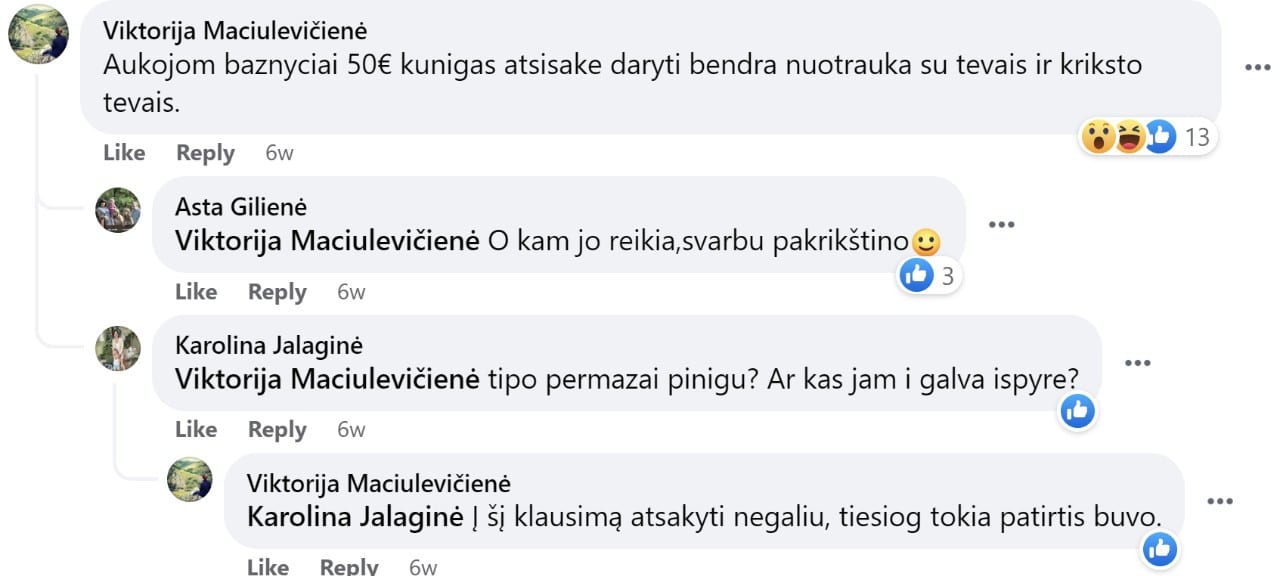 feisbuko komentaras