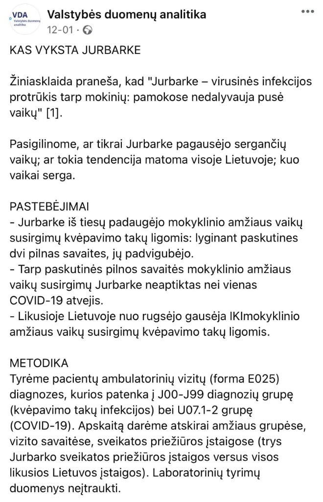 Valstybės duomenų analitikos pasisakymas