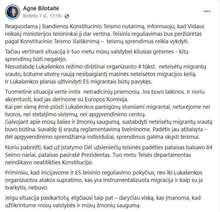 Bilotaitės pareiškimas