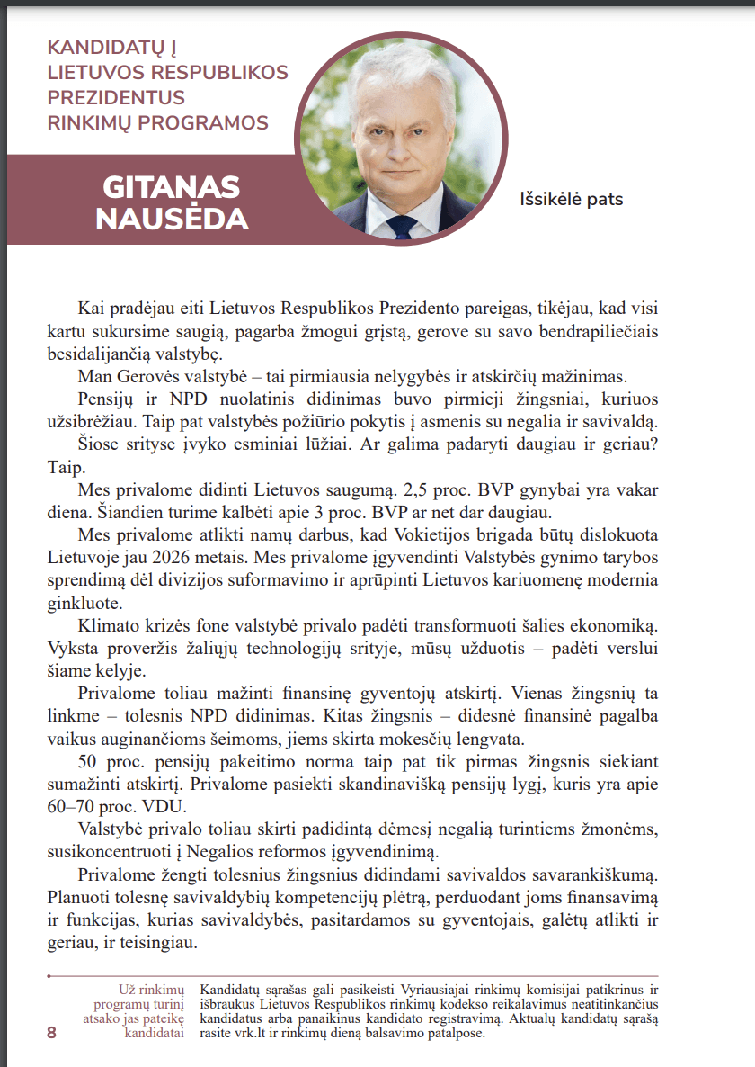 G. Nausėdos programa