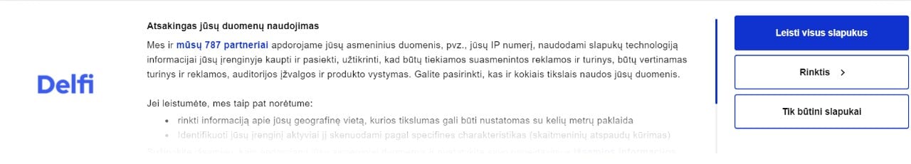 „Delfi“ slapukai