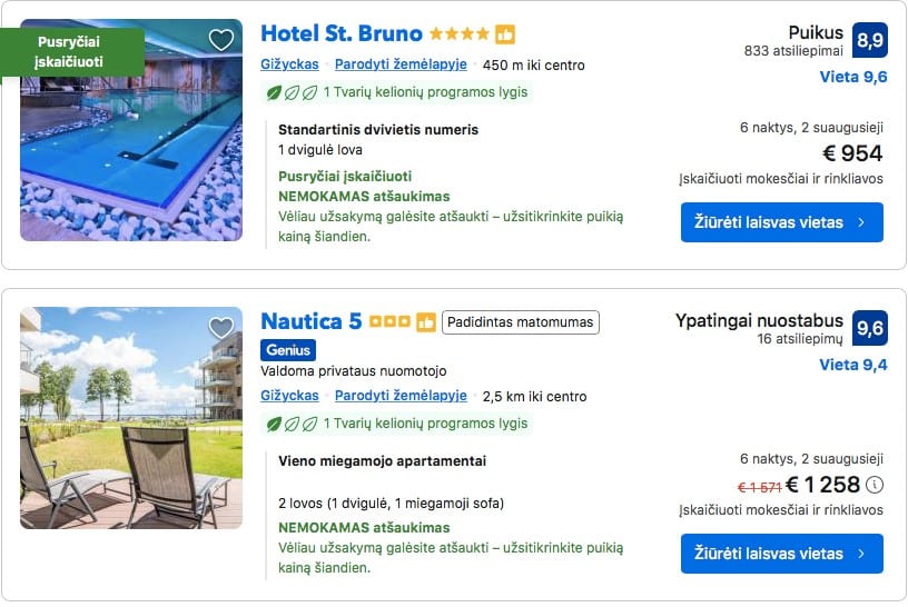 Poilsio kainos Lenkijoje