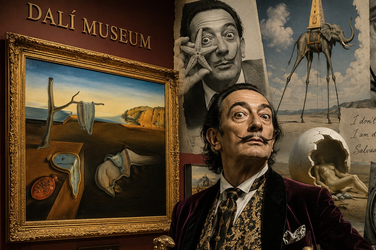 Salvadoro Dali muziejus. DI iliustracija.