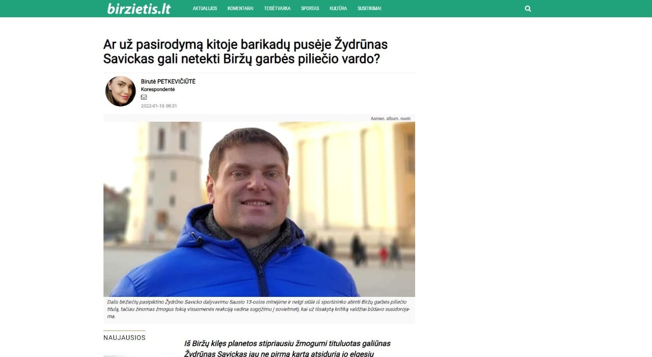 Biržietis antraštė