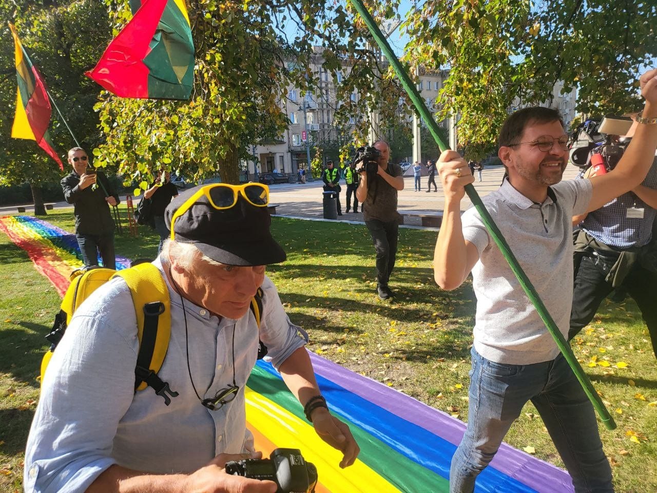 LGBT protesto akcija prie Seimo