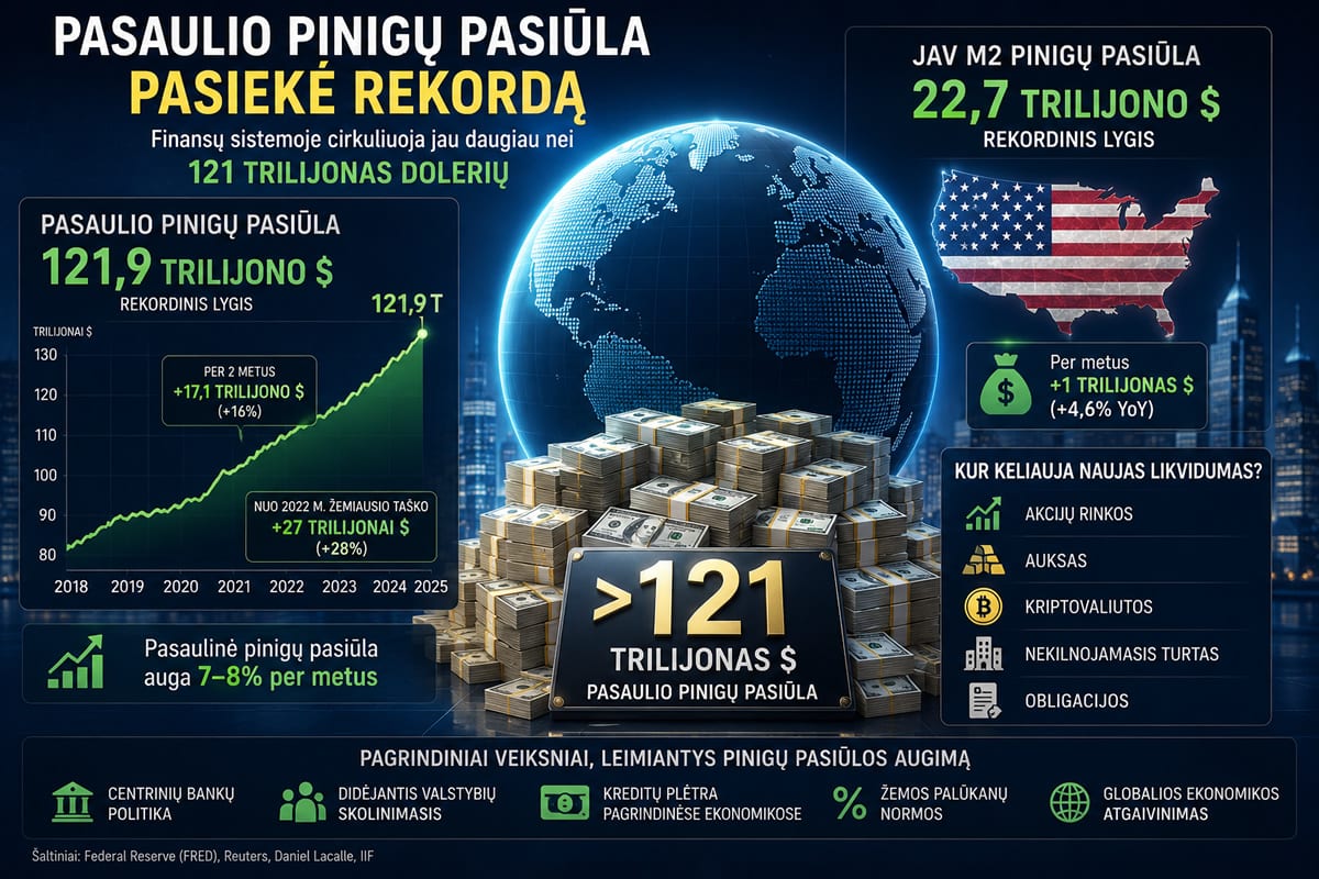 Pasaulio pinigų pasiūla | DI