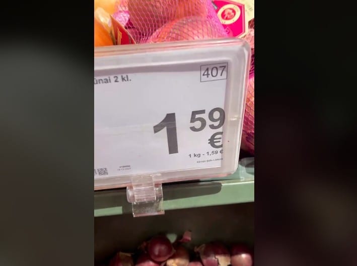 Svogūnų kainų svyravimas