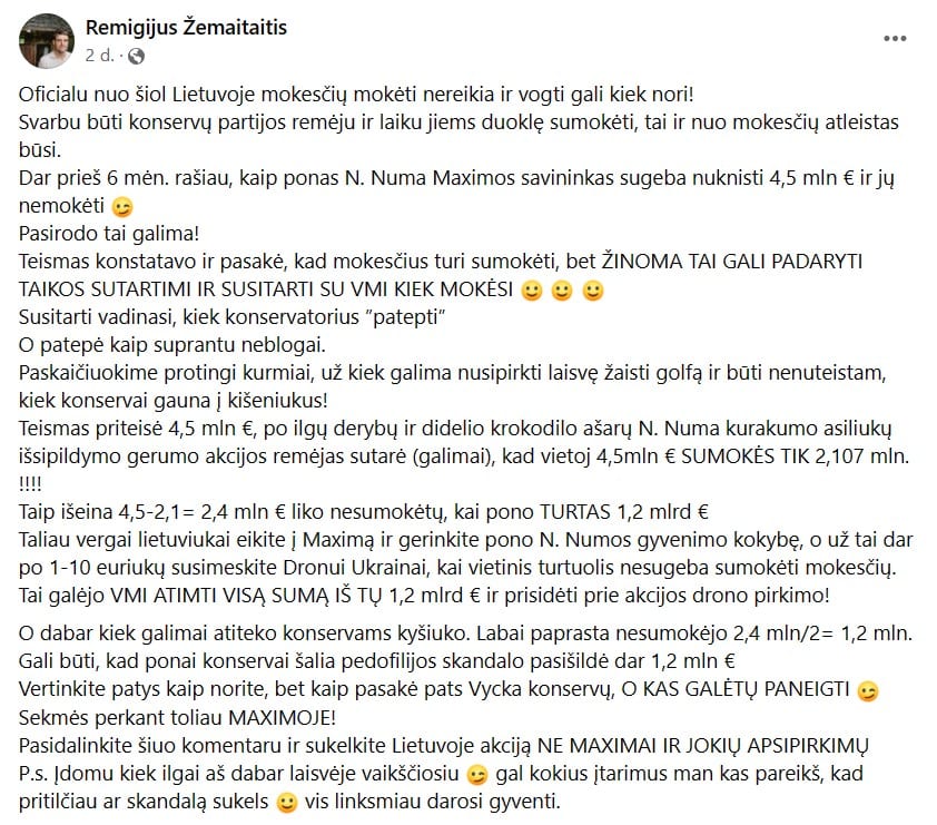 R. Žemaitaičio pasisakymas