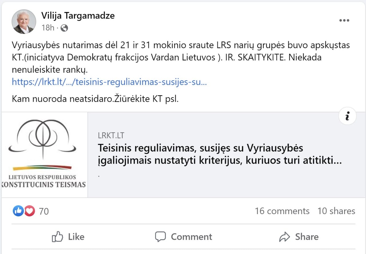 feisbuko komentaras