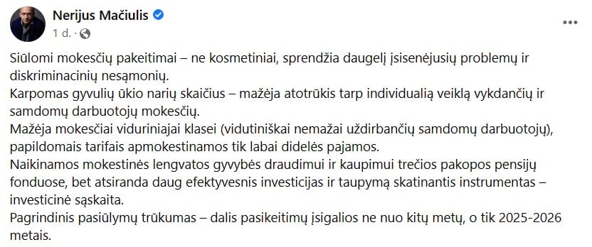 N. Mačiulio pasisakymas