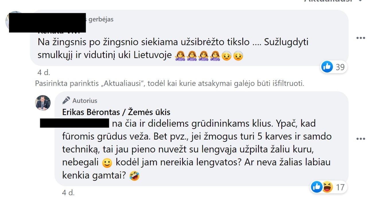 ūkininkų komentaras