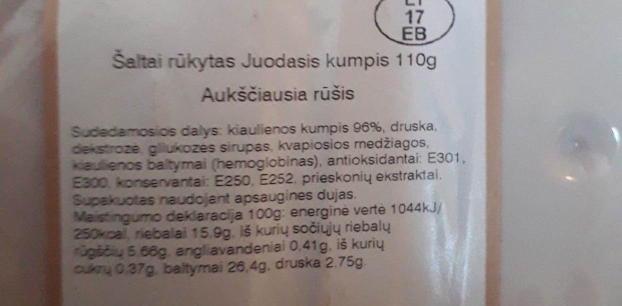 Šaltai rūkytas kumpis