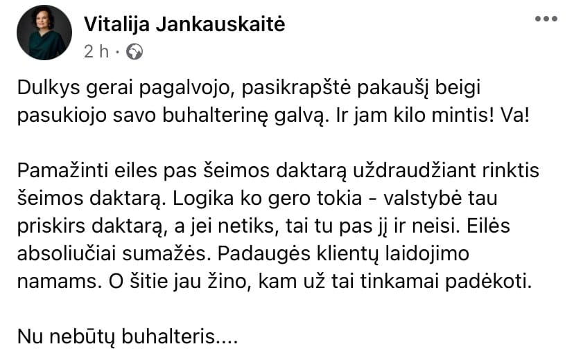 V. Jankauskaitės pasisakymas