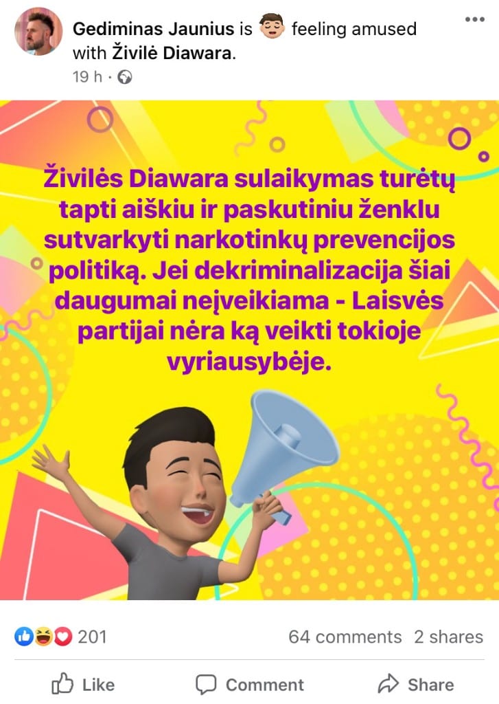 G. Jauniaus pasisakymas