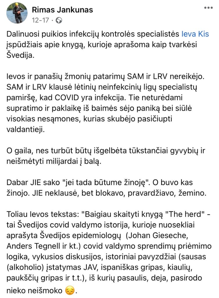 R. Jankūno pasisakymas