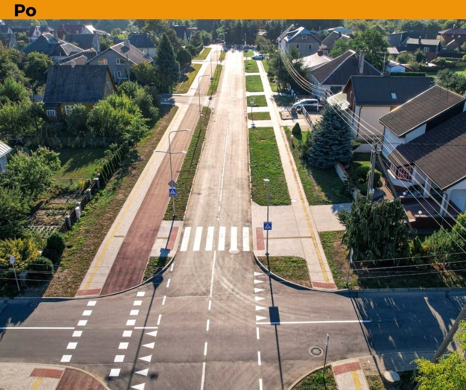 Balsupių gatvė iš aukštai