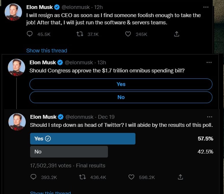 E. Musk įrašai
