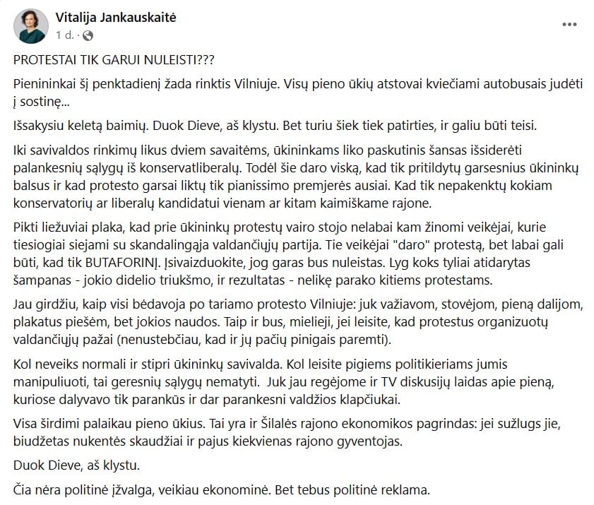 V. Jankauskaitės pasisakymas