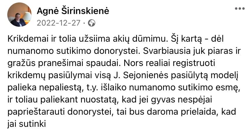A. Širinskienės pasisakymas