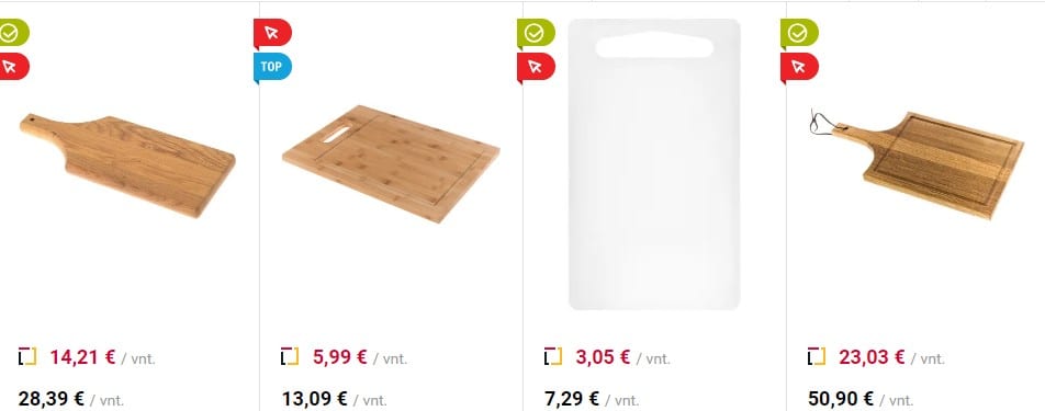 Pjaustymo lentelių pasiūla
