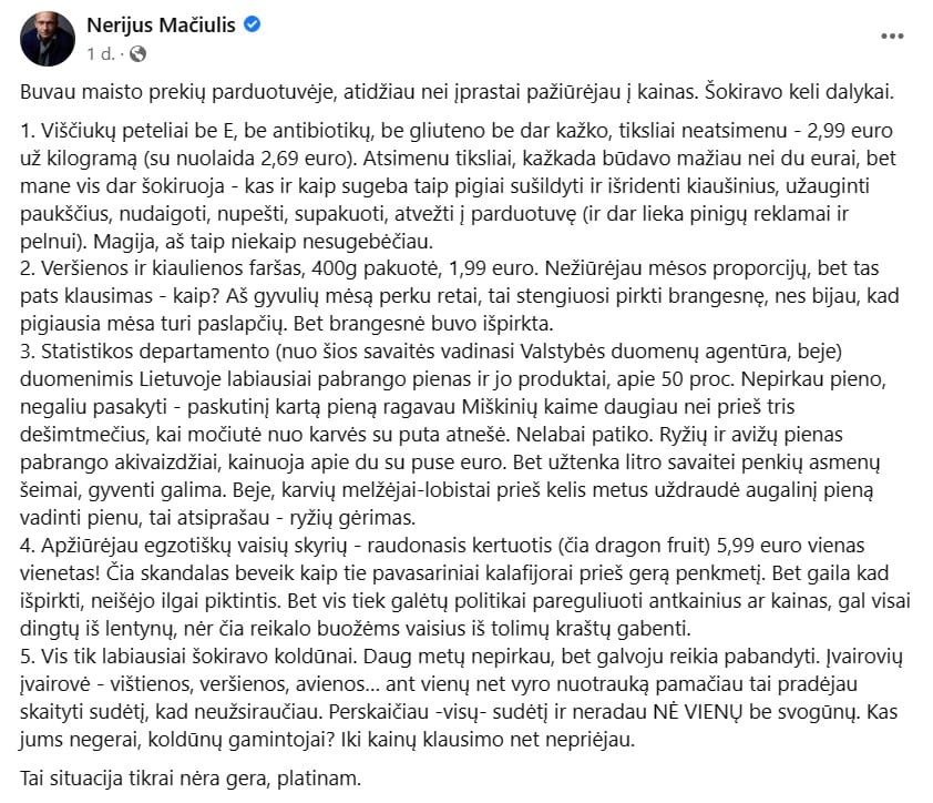 N. Mačiulio pasisakymas