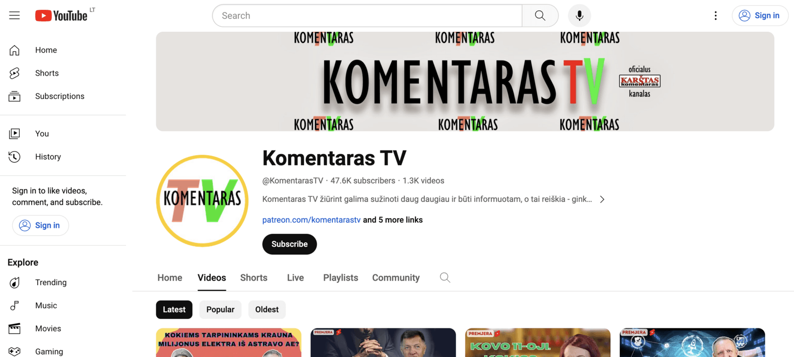 „Komentaras TV“