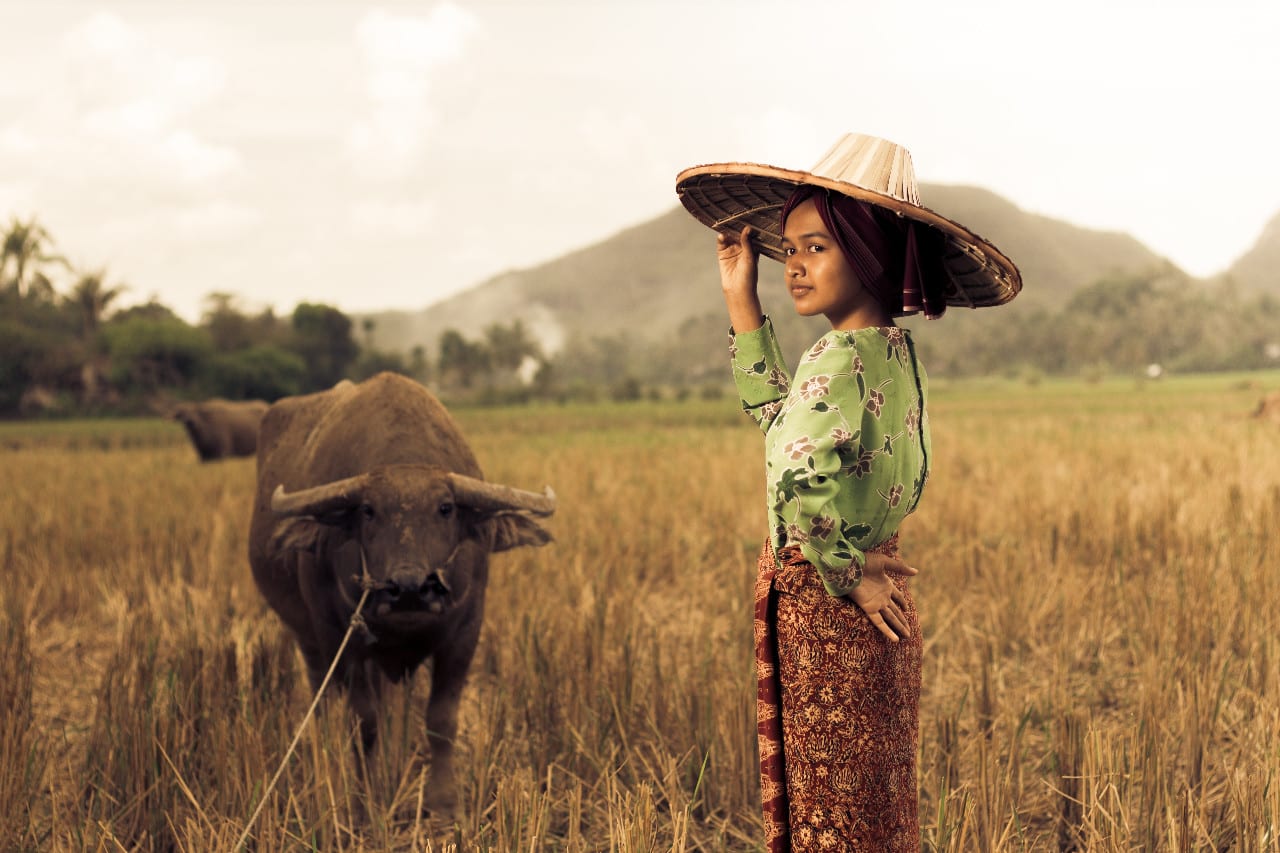 Vietinės Indonezijos genties moteris