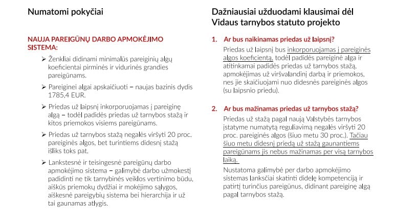 Vidaus tarnybos statuto projektas
