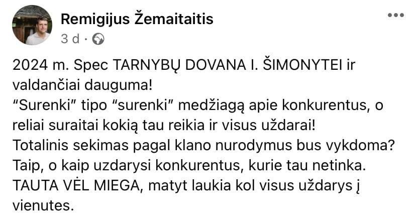 R. Žemaitaičio pasisakymas