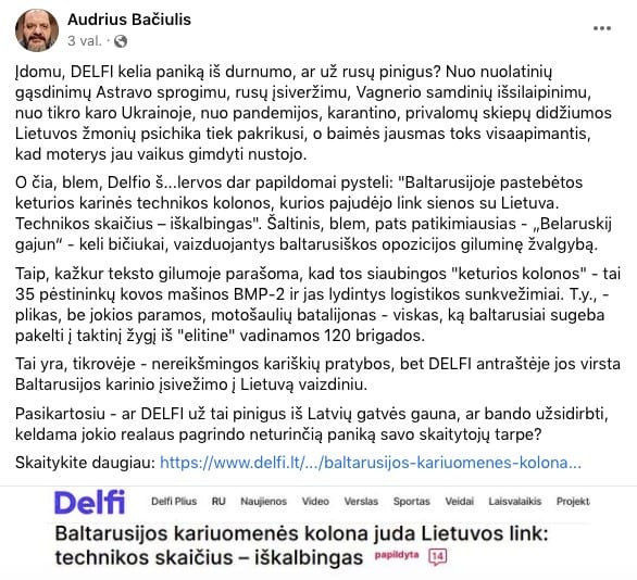 Feisbuko įrašas