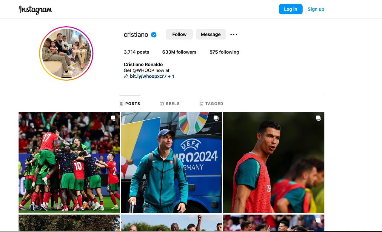 C. Ronaldo instagrame