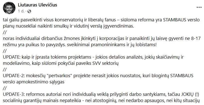 L. Ulevičiaus pasisakymas